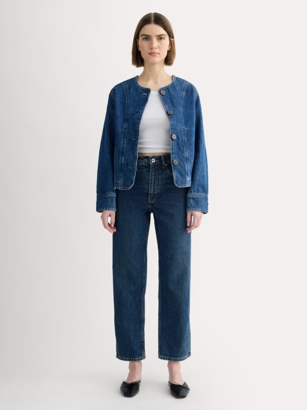 Everlane Women's Way-High® Jean 2.0 in Dark Indigo, Size 33, Cotton